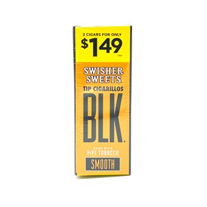 SWISHER BLK SMOOTH 2PK / 1.49 15CT