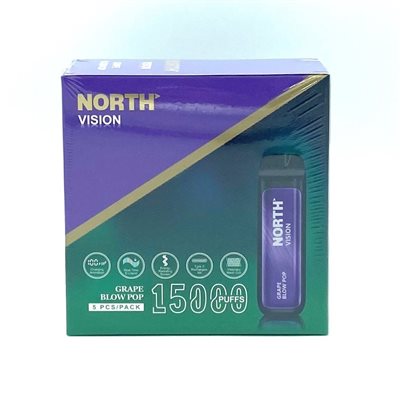 NORTH VISION 15K PUFF GRAPE BLOW POP 5CT