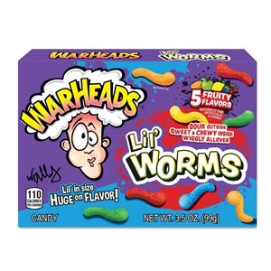 WARHEAD VIDEO LIL WORMS 3.5OZ