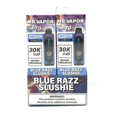 MR VAPOR ULTRA 5% BLUE RAZZ SLUSHIE 30K PUFF 6CT