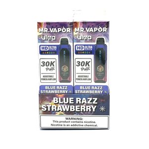 MR VAPOR ULTRA 5% BLUE RAZZ STRAW ICE 30K PUFF 6CT